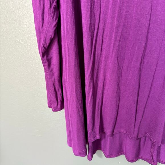 Lane Bryant Purple Criss Cross Neck Tunic Length Top - Plus Size 22/24 - Women's - Picture 4 of 5